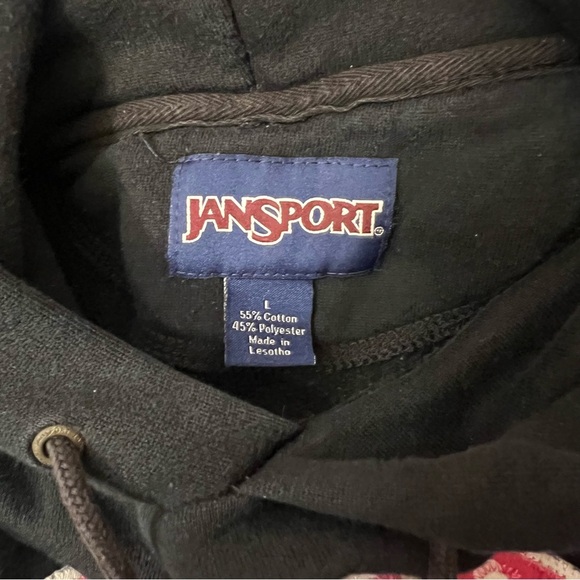 Kent State Black Hoodie with pocket Size Large Jansport - Picture 4 of 4